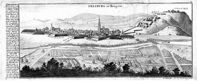 Stich von Freiburg um 1720